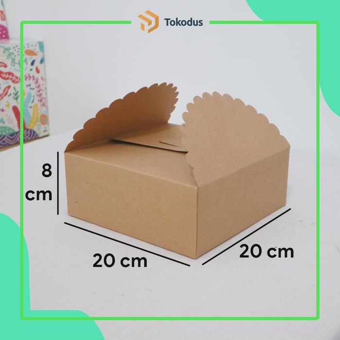 Gambar Tokodus Dus Box Gift Kado Hampers Kraft Paper 20x20x8cm Pakai Pita Kualitas Terbaik - Pita Merah dari Tokodus TKI Kab. Bandung Tokopedia