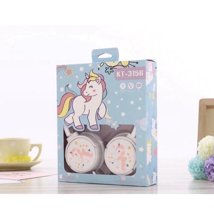 Gambar Headset karakter unicorn/Headphone karakter motif - Unicorn putih dari Lolipopstore8888 undefined Tokopedia