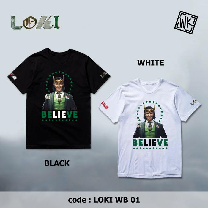 Jual Kaos T-shirt Marvel Loki BeLIEve 