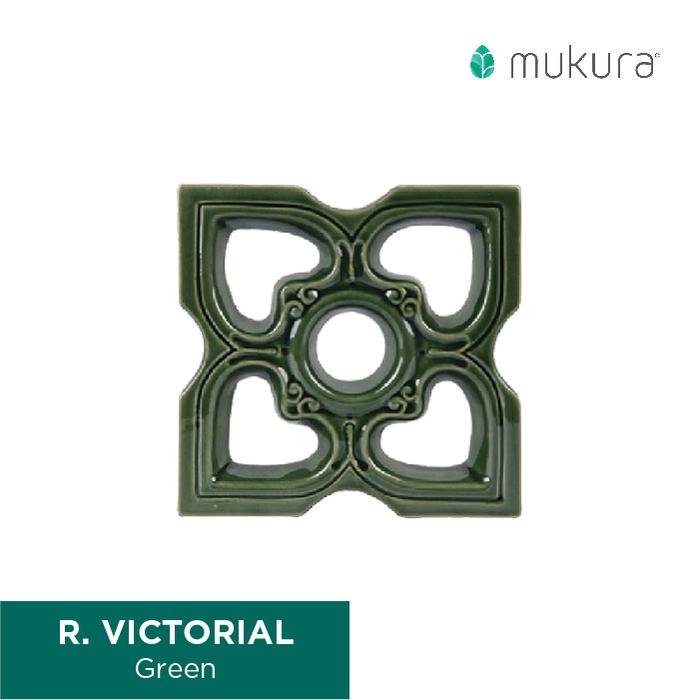 Gambar Roster Keramik Mukura / Lubang Angin Keramik / Loster Keramik Victorial 20x20cm - Hijau dari Roster Granit Mukura undefined Tokopedia