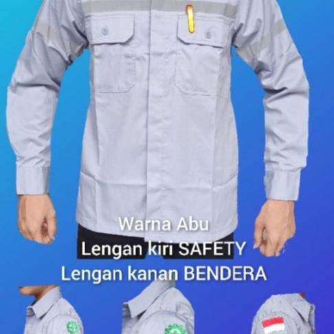Gambar Seragam safety seragam werpack karyawan seragam scotlet kemeja atasan - Abu-abu, M dari yudiesti undefined Tokopedia