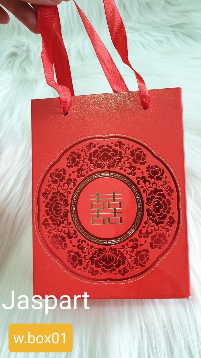 Gambar Kotak Souvenir / Permen Paper Bag Pernikahan / Sangjit / Wedding - w.box1 dari Jaspart undefined Tokopedia