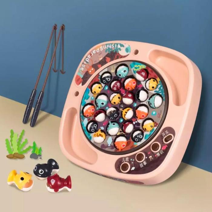 Gambar Mainan Anak Game Pancingan Ikan 24pcs ~ FISHING GAME 24 pieces - Pink dari captain edutoys undefined Tokopedia