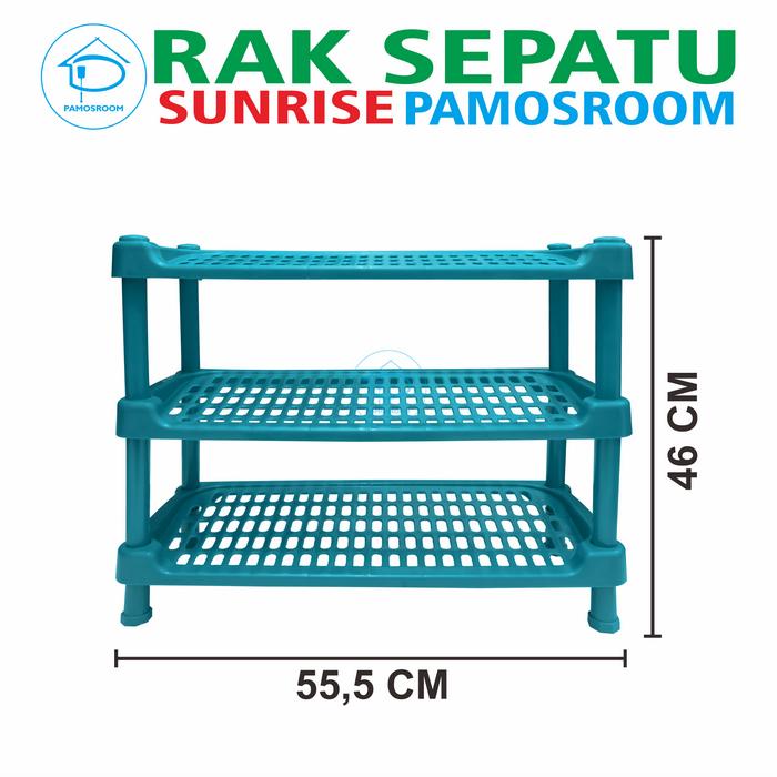 Gambar Pamosroom Rak Sepatu Susun Tempat Sandal Sepatu Plastik 3 4 5 Susun - 3 Susun dari pamosroom undefined Tokopedia