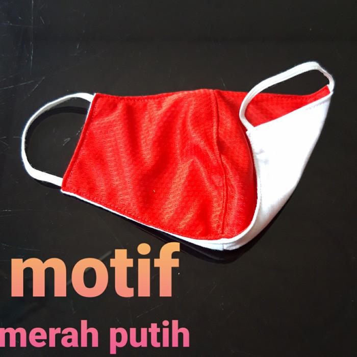 Gambar Masker kain 2 lapis - MERAH PUTIH dari BIG collec undefined Tokopedia