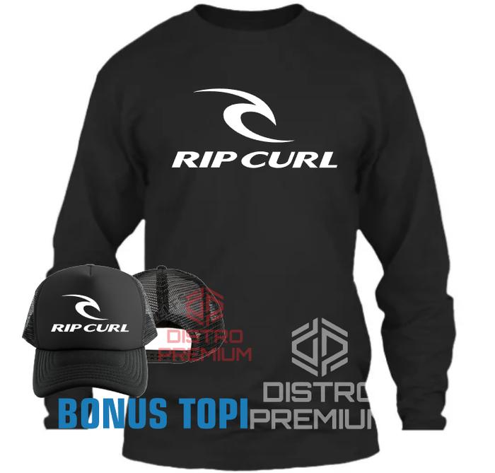 Gambar BONUS TOPI..BAJU KAOS LENGAN PANJANG LOGO RIPCURL WHITE PREMIUM - Putih, S dari APPAREL FASHIONS undefined 5 Tokopedia