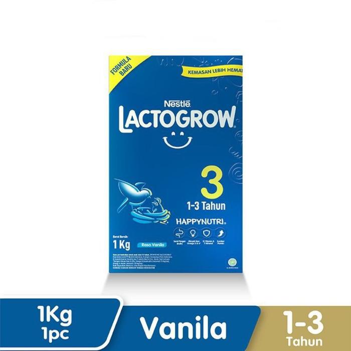 Gambar Lactogrow 3 Vanila / Madu 1kg Susu Pertumbuhan 1-3 tahun Box 1000gr - Vanila dari Liora Mart Jagakarsa undefined Tokopedia