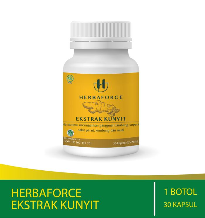 Gambar Herbaforce Ekstrak Kunyit - Herbal Lambung Daya Tahan Tubuh - Isi 30 Kapsul dari Marguna Store undefined Tokopedia
