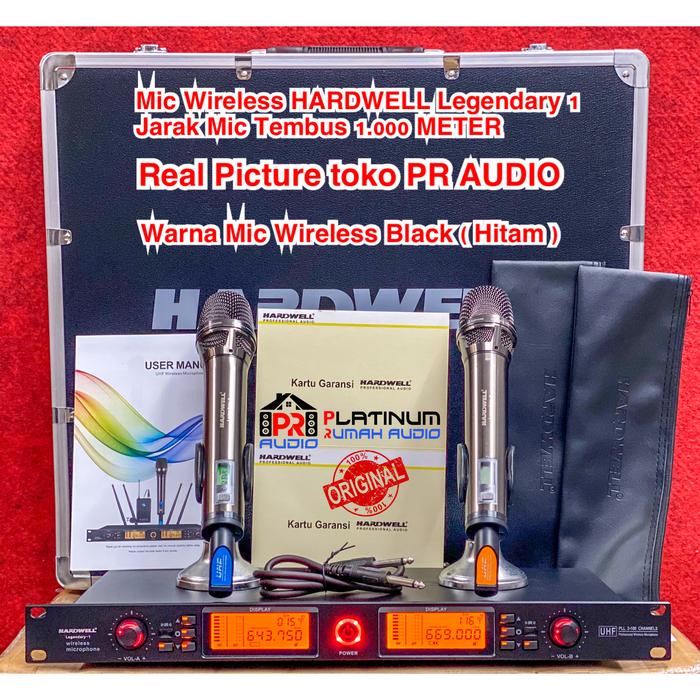 Gambar Mic Wireless HARDWELL LEGENDARY1 / LEGENDARY 1 ORIGINAL 1000 Meter !!! - Hitam dari PR.Audio undefined Tokopedia