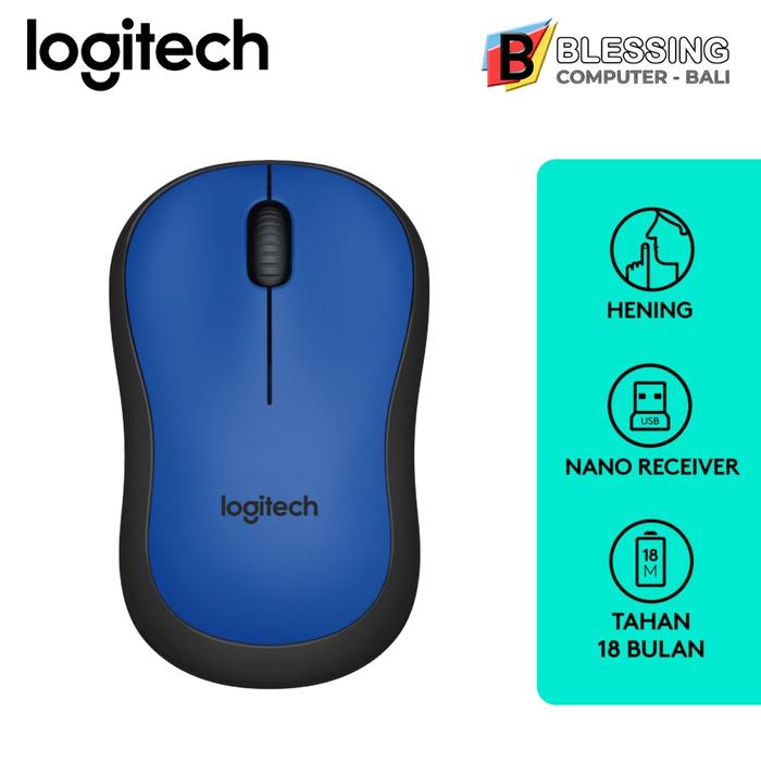 Gambar Mouse Logitech M221 Silent Wireless | Blue [910-004883] dari Blessing Computer Bali undefined Tokopedia