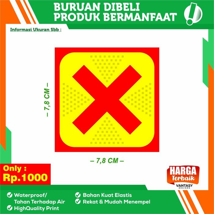 Gambar Sticker Vynil Tanda Silang Jaga Jarak Aman dari Desain Vantasy undefined Tokopedia