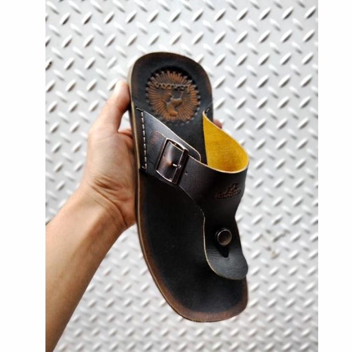 Gambar SANDAL JEPIT PRIA KULIT ASLI//SANDAL PRIA - coklat tua, 40 dari DEA sandals undefined Tokopedia