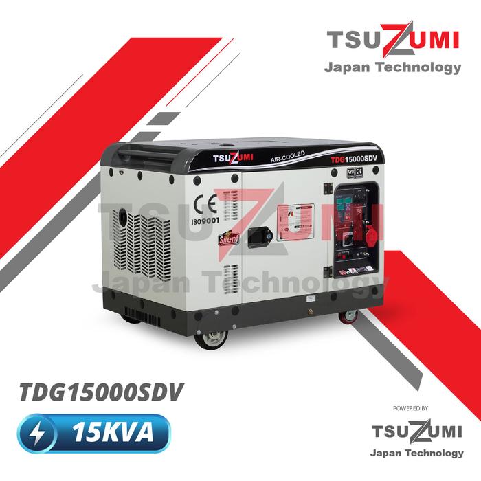 Gambar Genset 15 kva 3 phase 1phase Dual Voltage TSUZUMI TDG 15000 SDV Silent dari Tsuzumi Japan undefined Tokopedia