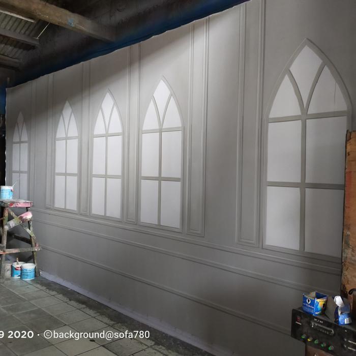 Gambar background studio foto jendela abu2 uk5x3m dari Background damask undefined Tokopedia