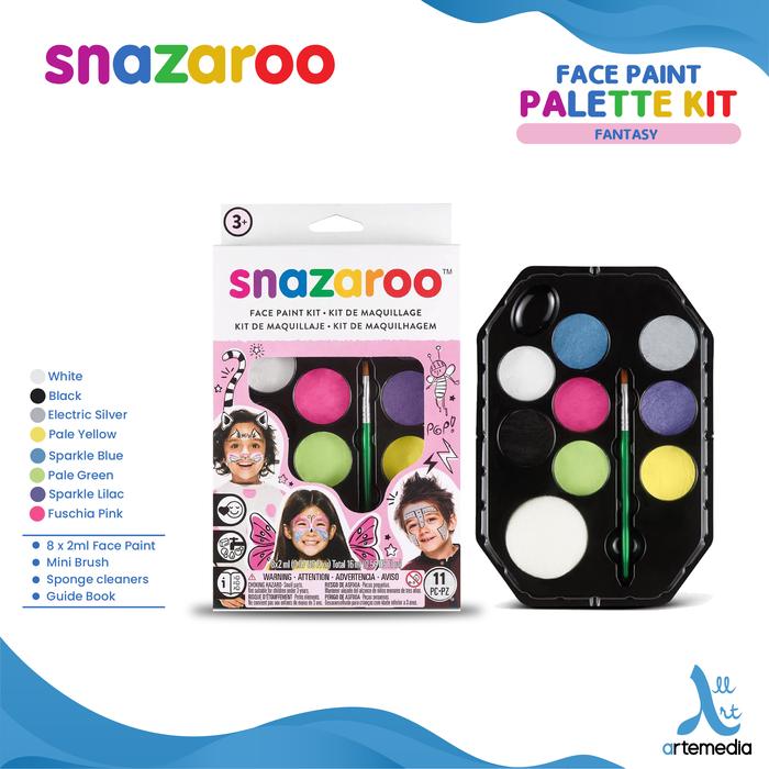 Gambar Cat Muka Snazaroo Palette Kit Face Body Paint Color Set - FANTASY dari Artemedia_NEW undefined Tokopedia