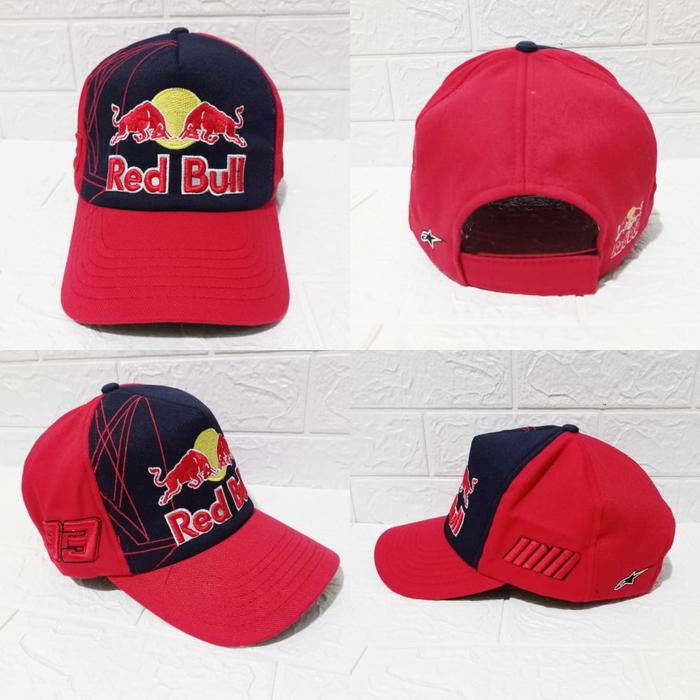 Gambar TOPI MOTOGP MARC MARQUEZ MM93 - Red bull merah dari Azarins undefined Tokopedia