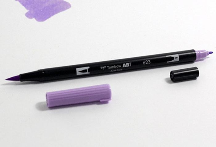 Gambar TOMBOW ABT DUAL BRUSH PEN PASTEL COLOURS 18 WARNA PENA ART SUPPLY - 623 Purple Sage dari Alatwolis undefined Tokopedia