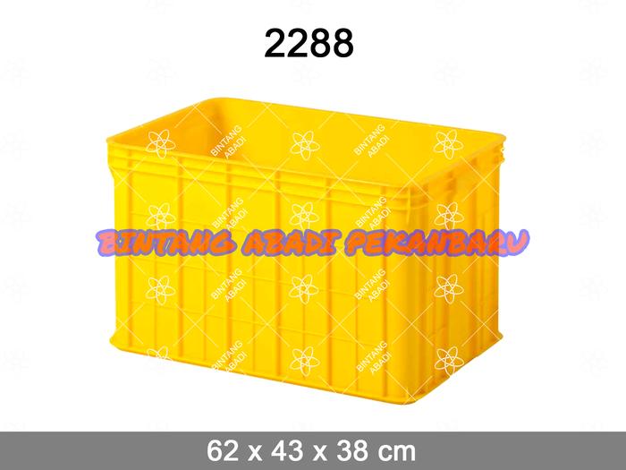 Gambar 2288 KERANJANG PLASTIK CONTAINER INDUSTRI RABBIT - Kuning dari BintangAbadi PKU undefined Tokopedia