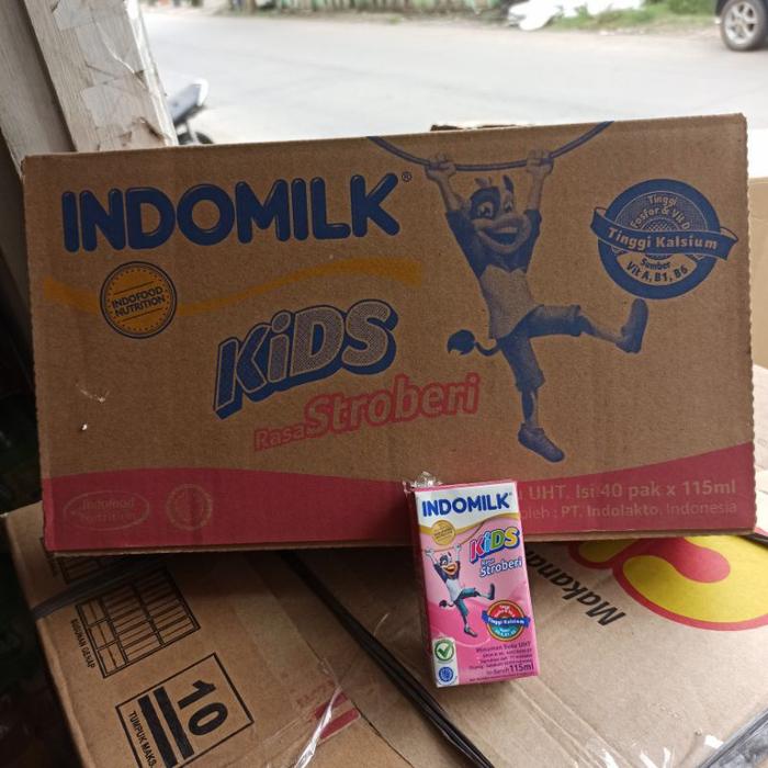 Gambar Susu Uht Kotak Indomilk Kids 115 Ml Rasa Stroberi Strawbery Per Dus dari Bintang Big undefined Tokopedia