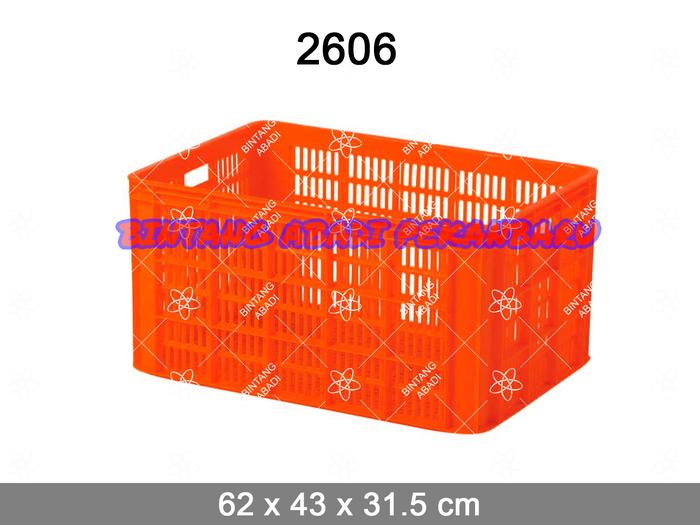 Jual 2606 KERANJANG PLASTIK CONTAINER INDUSTRI RABBIT - Merah - Kota ...