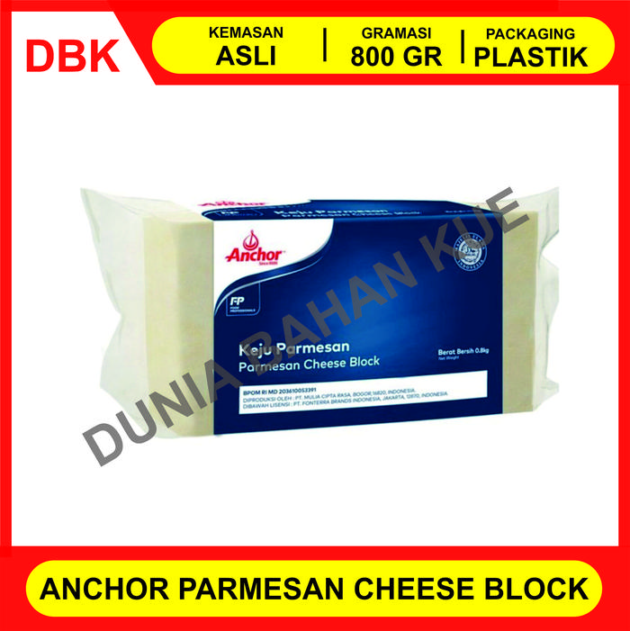 Gambar ANCHOR PARMESAN CHEESE BLOCK 800 GR / KEJU PARMESAN BLOK dari Dunia Bahan Kue Bandung undefined Tokopedia