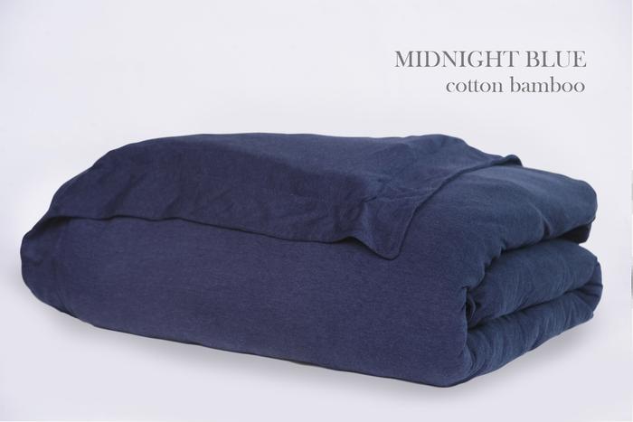 Gambar PO SINGLE naim sleep weighted blanket set(inner blanket+Cotton Bamboo) - Midnight Blue, 5 Kg dari Naim Sleep Weighted Blanket undefined Tokopedia
