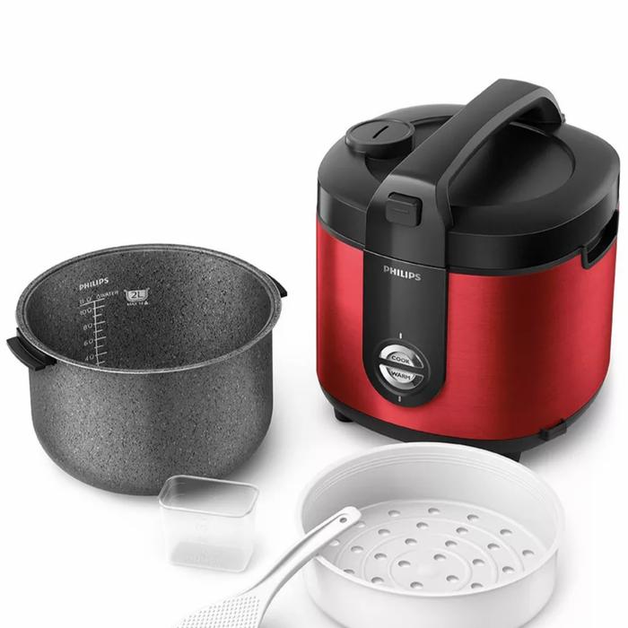 Gambar RICE COOKER PHILIPS HD 3138 TERBARU - Merah dari Keanu elektronika undefined Tokopedia