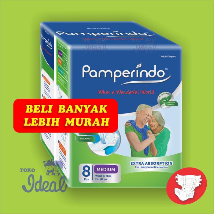 Gambar POPOK DEWASA | ADULT DIAPERS PAMPERINDO SIZE M 8 - L 7 -XL 6 - M dari TokoIdeal undefined Tokopedia