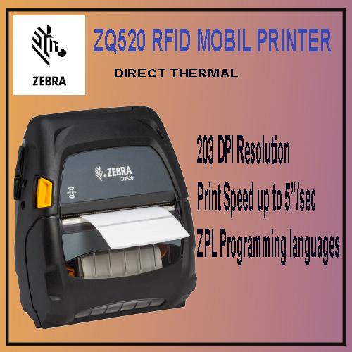 BARCODE MOBILE PRINTER ZEBRA ZQ520 RFID 