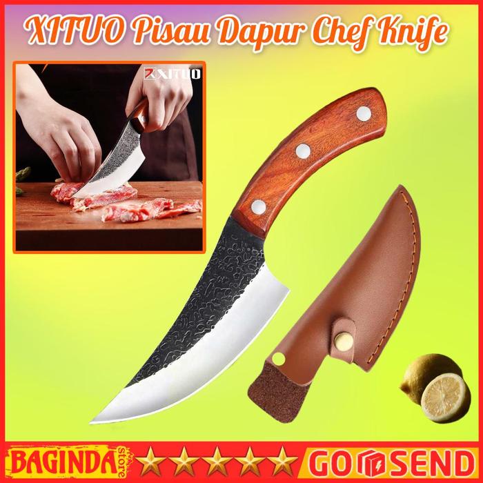 Gambar Pisau dapur karbon pengiris daging travelling stainles serbaguna 5inch - 6 INCH dari BAGINDA-STORE47 undefined Tokopedia