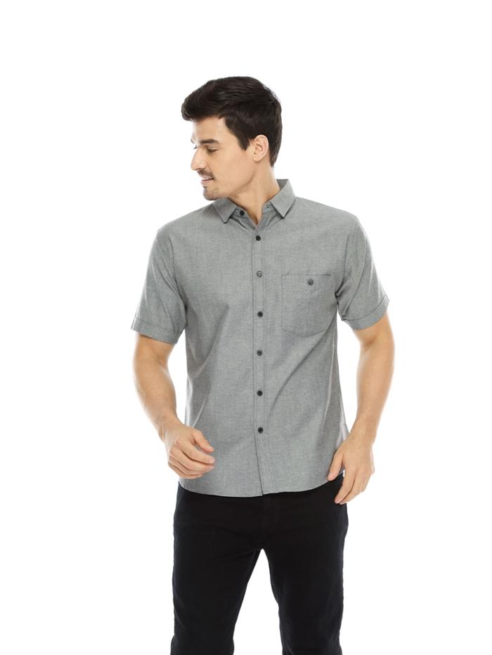 Gambar baju kemeja kerja pria polos peach list grey ( warna jarang ada) - Abu-abu, XL dari Brotherholicstore undefined Tokopedia