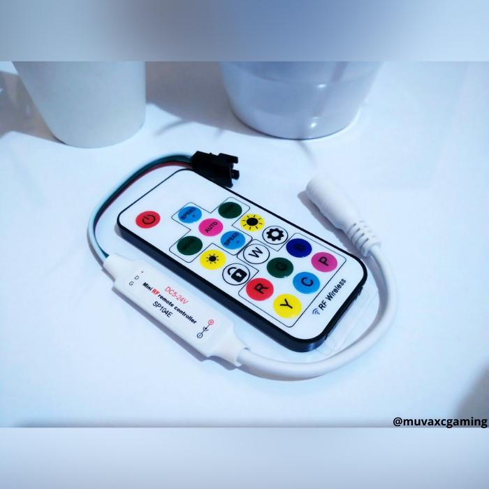 Gambar Remote RF controller led strip ARGB - Addressable RGB - 17key dari Muvaxc Gaming undefined Tokopedia