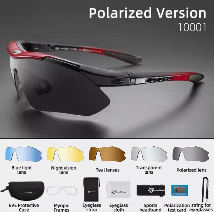 Gambar Kacamata Sepeda Rockbros Original Pria Wanita mtb polarized Roadbike - 10001 dari kairos-olshop undefined Tokopedia