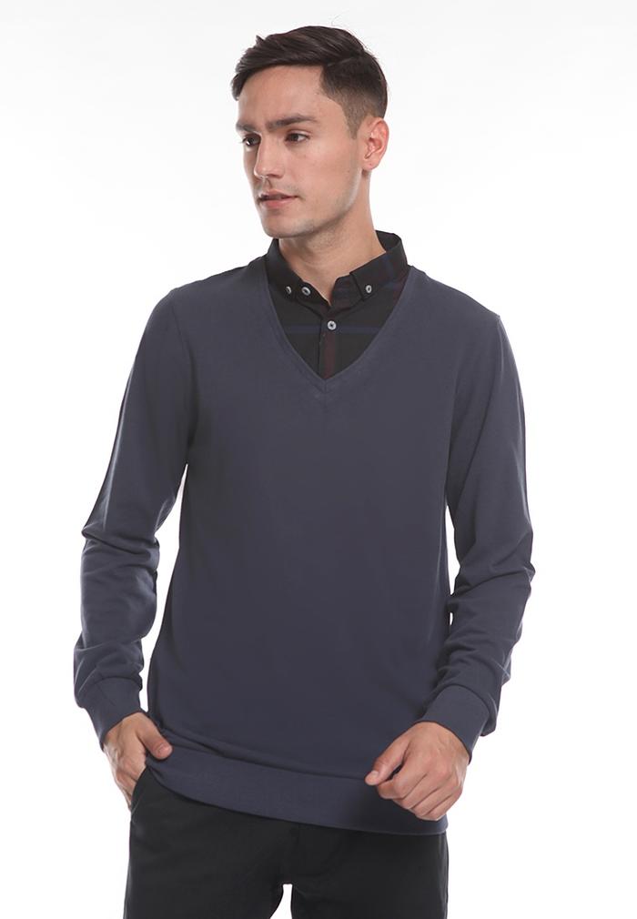 Gambar MOC Sweater Pria SLIM FIT Deckers-Dark Grey - M dari MOC Indonesia undefined Tokopedia