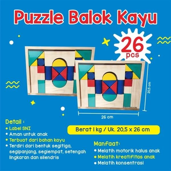 Gambar Mainan Edukasi Balok Bangunan Kayu Pinus Lengkap Bisa COD - Balok Isi 26 dari Mainan Kayu Pintar undefined Tokopedia