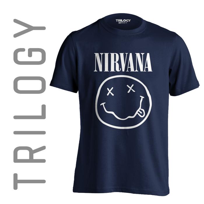 Gambar Kaos Premium Brand TRILOGY Music NIRVANA Tshirt - Navy, XXL dari TRILOGY WEAR undefined Tokopedia