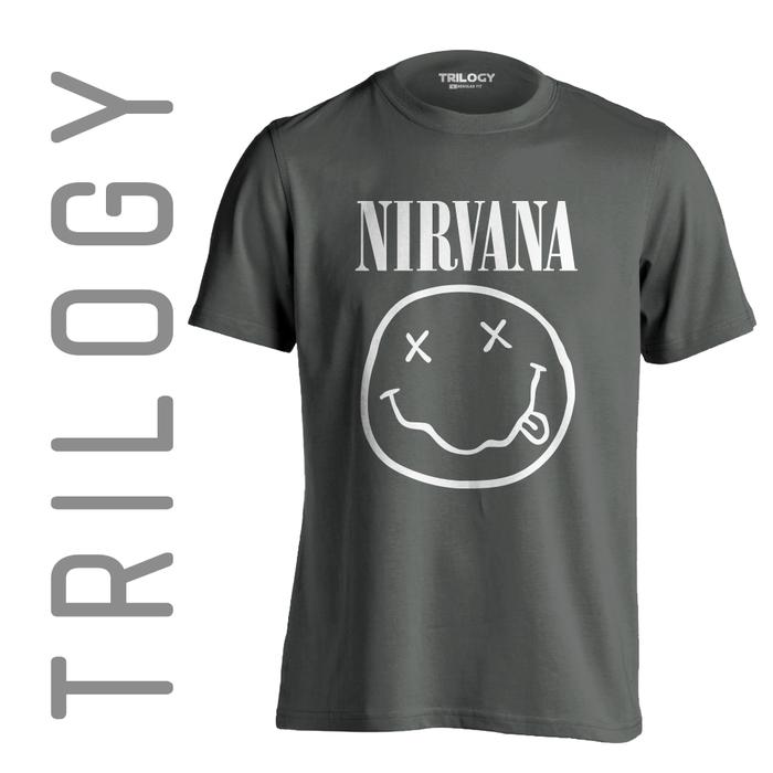 Gambar Kaos Premium Brand TRILOGY Music NIRVANA Tshirt - Abu-abu, XXL dari TRILOGY WEAR undefined Tokopedia