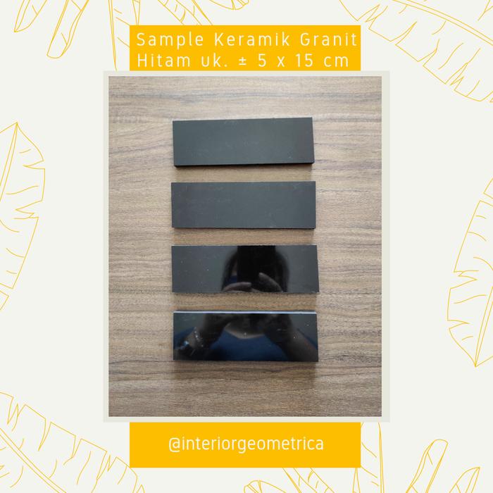 Jual Sample Material Interior - Keramik Granit Hitam ukuran 5 x 15 cm ...