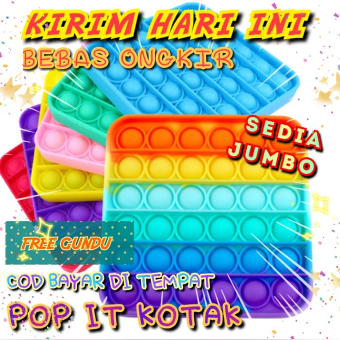 Gambar SIMPLE DIMPLE POP IT FIDGET TOY EDUCATIVE TIKTOK BAYI ANAK MURAH 2 - KOTAK RAINBOW dari Faith Love Official undefined Tokopedia