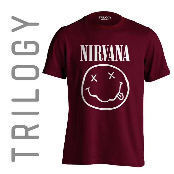 Gambar Kaos Premium Brand TRILOGY Music NIRVANA Tshirt - Maroon, XXL dari TRILOGY WEAR undefined Tokopedia