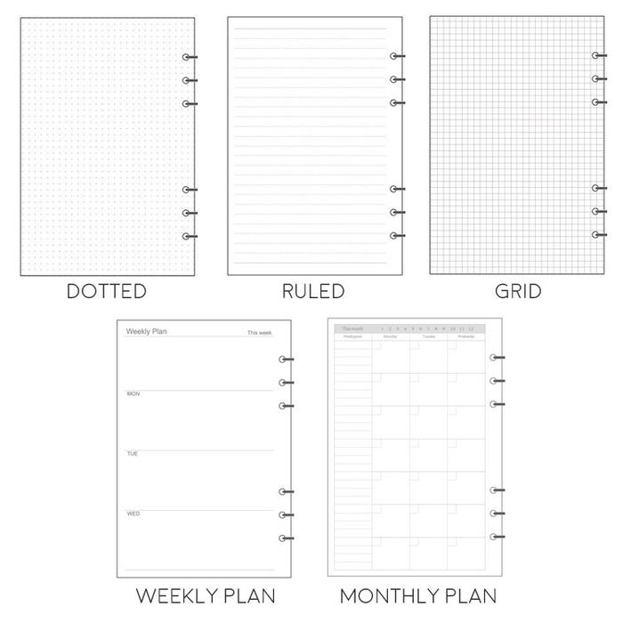 Gambar Loose Leaf 6 Ring Binder Paper A6 - Isi Binder 6 Ring A6 - Isi Binder - Grid dari Pinkabulous undefined Tokopedia