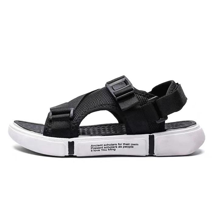 Gambar Techdoo Sepatu Sendal Pria Sendal Pantai Sendal Gunung Cowok MT404 - Hitam Putih, 43 dari Techdoo undefined Tokopedia
