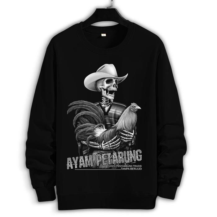 Gambar Sweater Pria (AYAM4) Sweater Kekinian / UNISEX / Sweater Baju - HITAM - HITAM, M dari HOLLY undefined Tokopedia