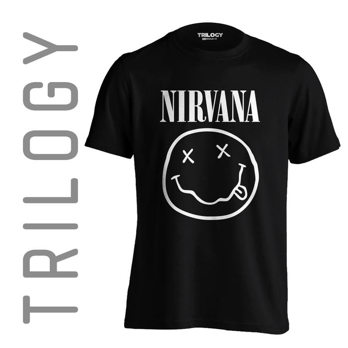 Gambar Kaos Premium Brand TRILOGY Music NIRVANA Tshirt - Hitam, L dari TRILOGY WEAR undefined Tokopedia