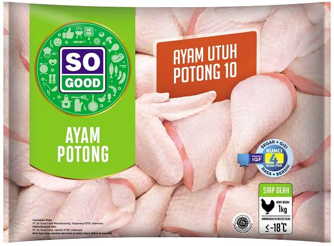 Gambar AYAM UTUH POTONG 10 SO GOOD JAPFA HIGIENIS 1KG HALAL - UTUH POTONG 10 dari LATTEBLESS undefined Tokopedia