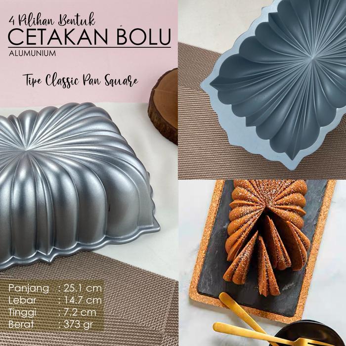 Gambar Loyang Cetakan Bolu Kue Basah 24 cm Anti Lengket Allumunium - Classic Square dari Bandung Stainless Steel undefined Tokopedia