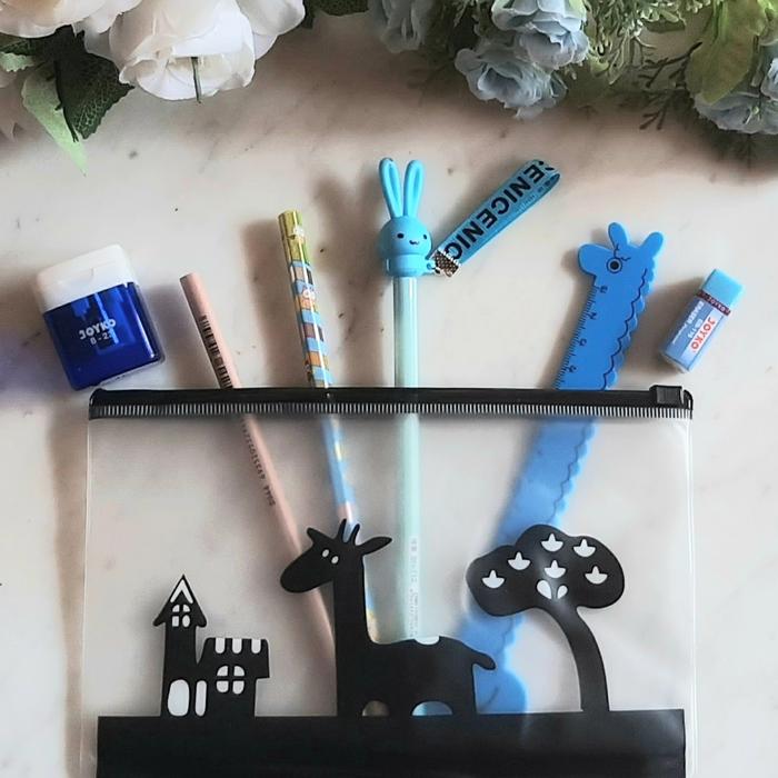 Gambar Stationery set / paket alat tulis anak sekolah lucu murah jerapah - Biru Muda dari Q&B Stationery undefined Tokopedia