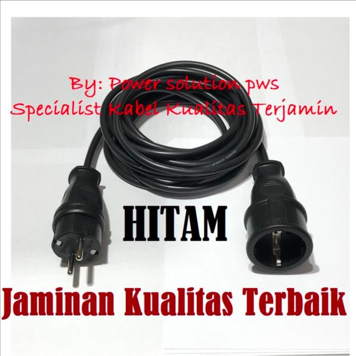 Gambar Kabel Listrik Tambahan ( Extension ) 20 Meter Kabel Rol colokan kabel - HITAM dari Power solution pws undefined Tokopedia