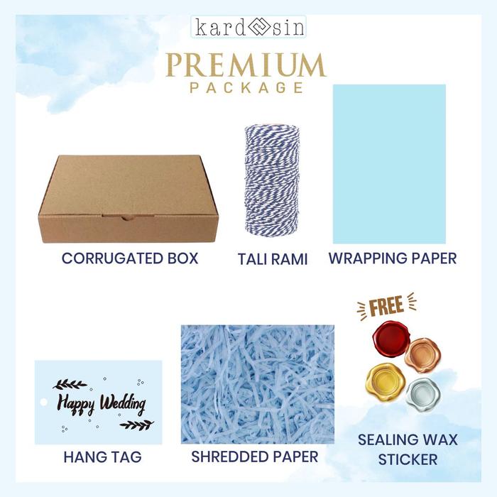 Gambar [BIRU] PREMIUM PACKAGE PAKET PACKAGING LENGKAP AESTHETIC PINTEREST - 20x20x5 cm, Biru Baby dari kardoosin undefined Tokopedia