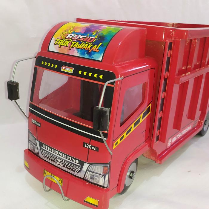 Gambar mainan truk oleng kayu jumbo 52cm miniatur truk oleng - Merah dari Laris Store88 undefined Tokopedia